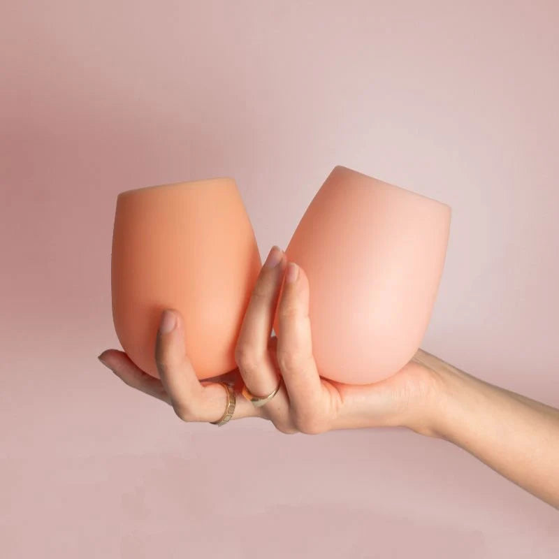 FEGG Silicone Tumblers | Peach+Petal by PORTER GREEN (fegg-unbreakable-silicone-tumblers-peach-petal)