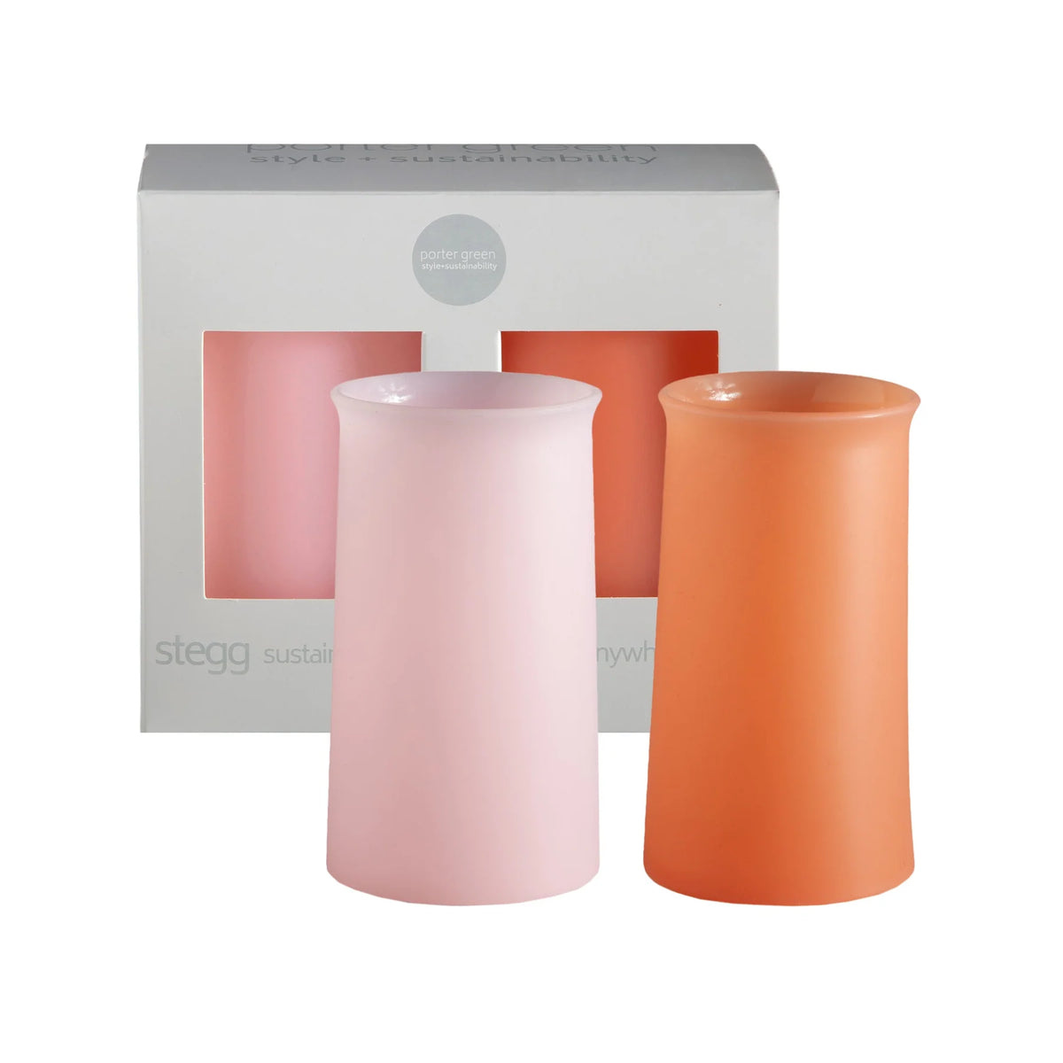STEGG Silicone Highball Glasses | Peach+Petal by PORTER GREEN (stegg-unbreakable-silicone-highball-glasses-peach-peta)