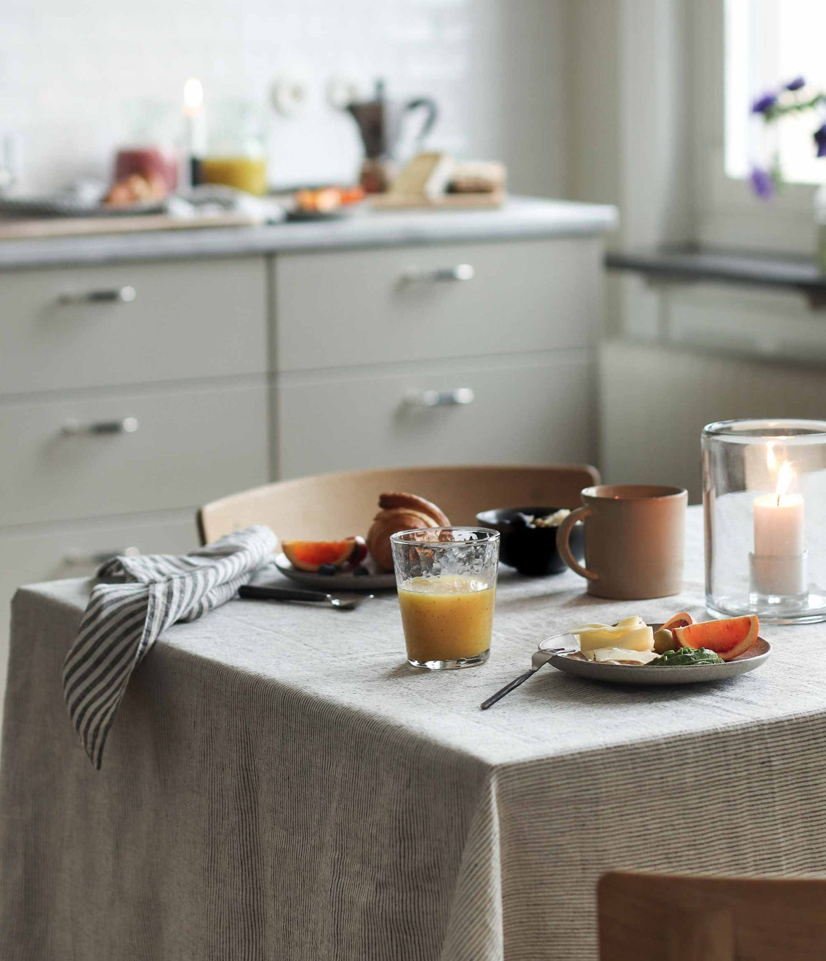 Linen Tablecloth 160x270 | Pinstripe by TELL ME MORE (tell-me-more-linen-tablecloth-160x270-pinstripe)