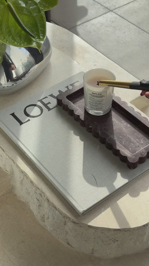 Palazzo Scalloped Bar | Brown Calacatta