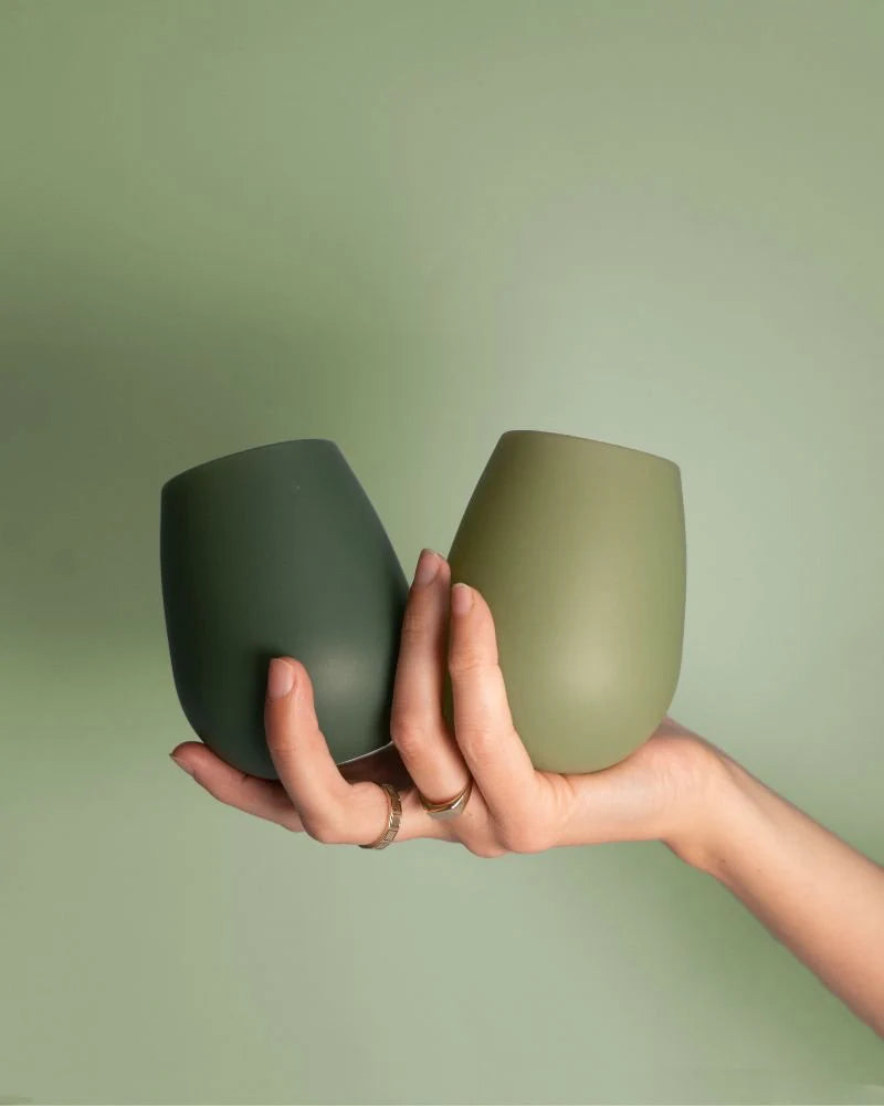 FEGG Silicone Tumblers | Sage+Olive by PORTER GREEN (fegg-unbreakable-silicone-tumblers-sage-olive)