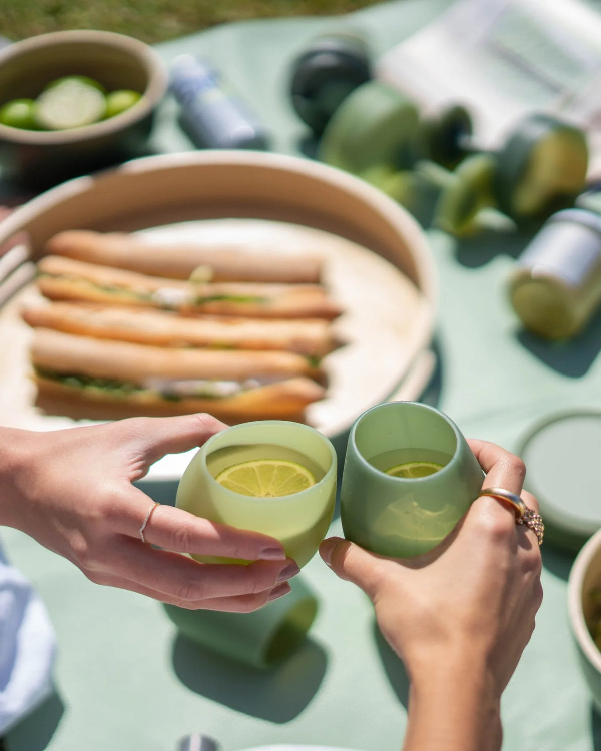 FEGG Silicone Tumblers | Sage+Olive by PORTER GREEN (fegg-unbreakable-silicone-tumblers-sage-olive)