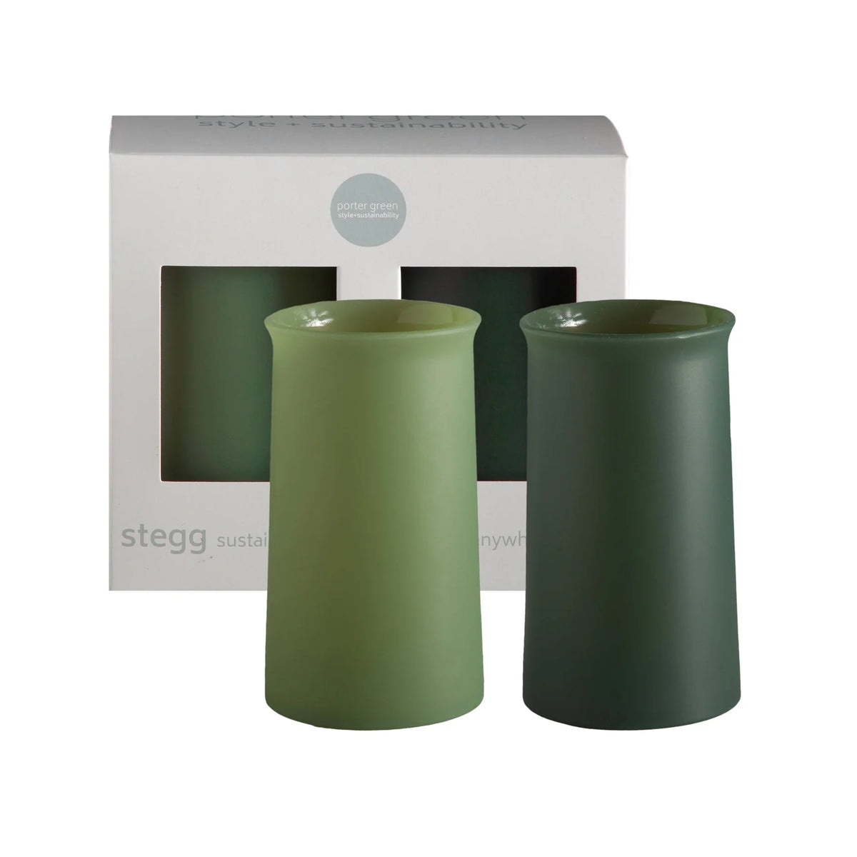 STEGG Silicone Highball Glasses | Sage+Olive by PORTER GREEN (stegg-unbreakable-silicone-highball-glasses-sage-olive)