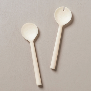 Flow Resin Salad Servers | Marshmallow