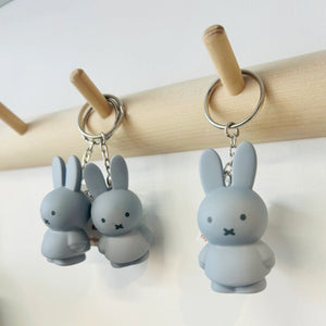 Miffy Key Ring 6.2cm | Silver Blue