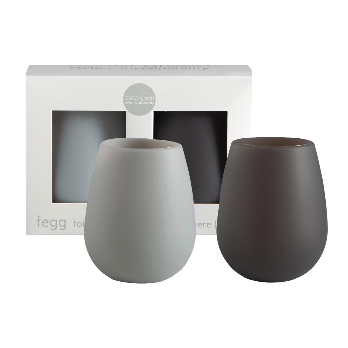 FEGG Silicone Tumblers | Smoke+Storm by PORTER GREEN (fegg-unbreakable-silicone-tumblers-smoke-storm)