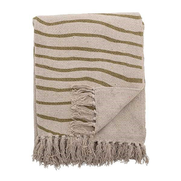 Hyab Recycled Throw, Natural/Olive