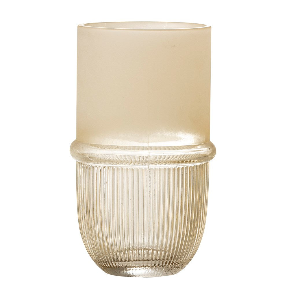 Belise Vase | Warm Beige Glass by BLOOMINGVILLE (bloomingville-belise-vase-nature-glass)
