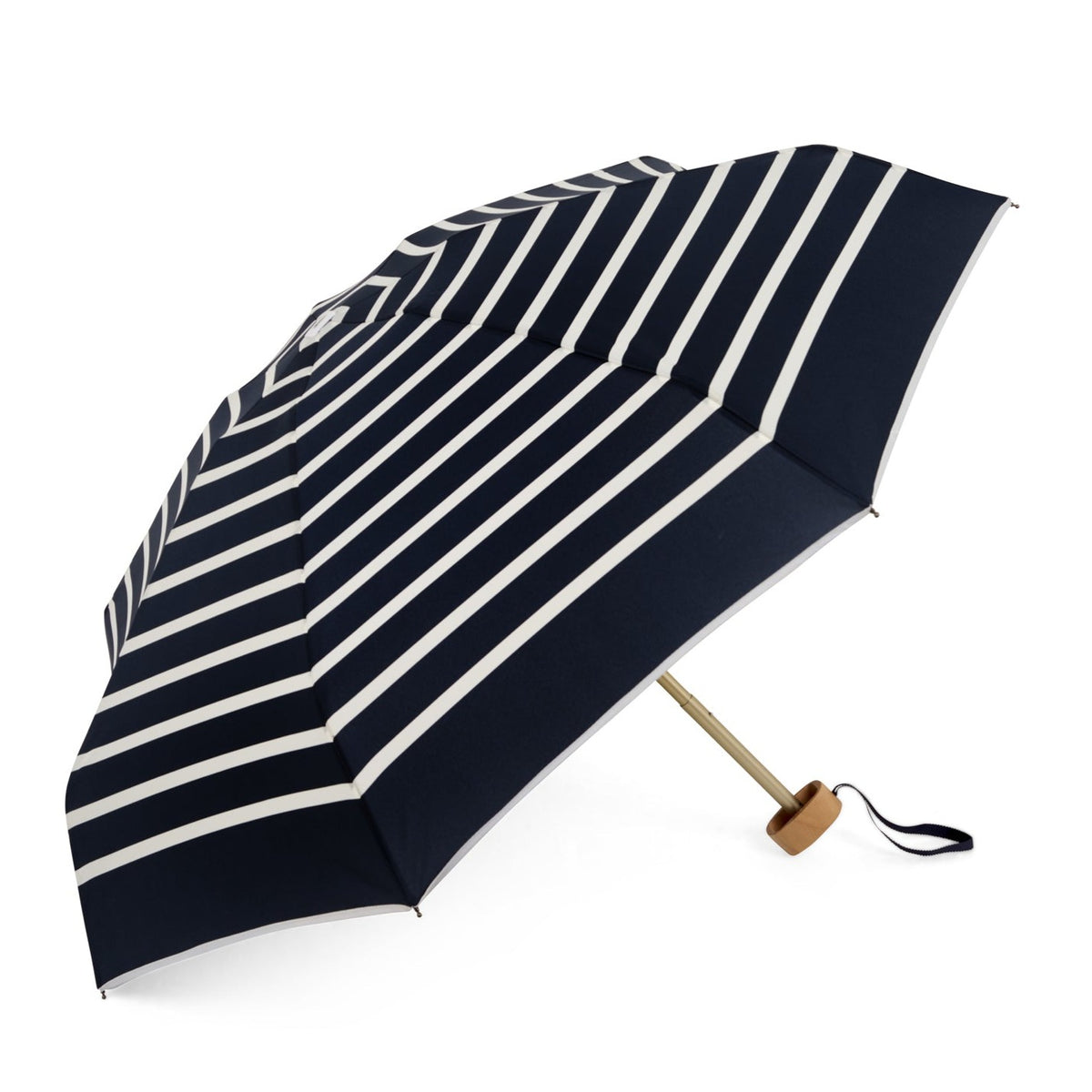 Micro Umbrella Marinières | Pablo/Navy-Ivory by ANATOLE (anatole-striped-navy-micro-umbrella-white-stripes-pablo)