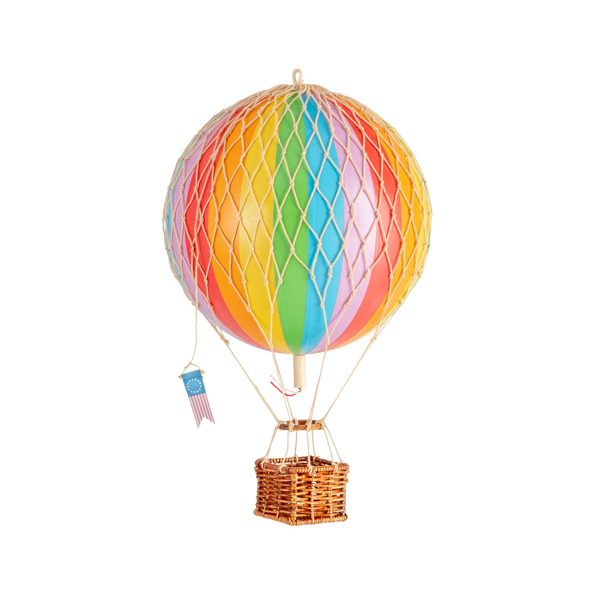 Medium Ornamental Model Hot Air Balloon, Rainbow