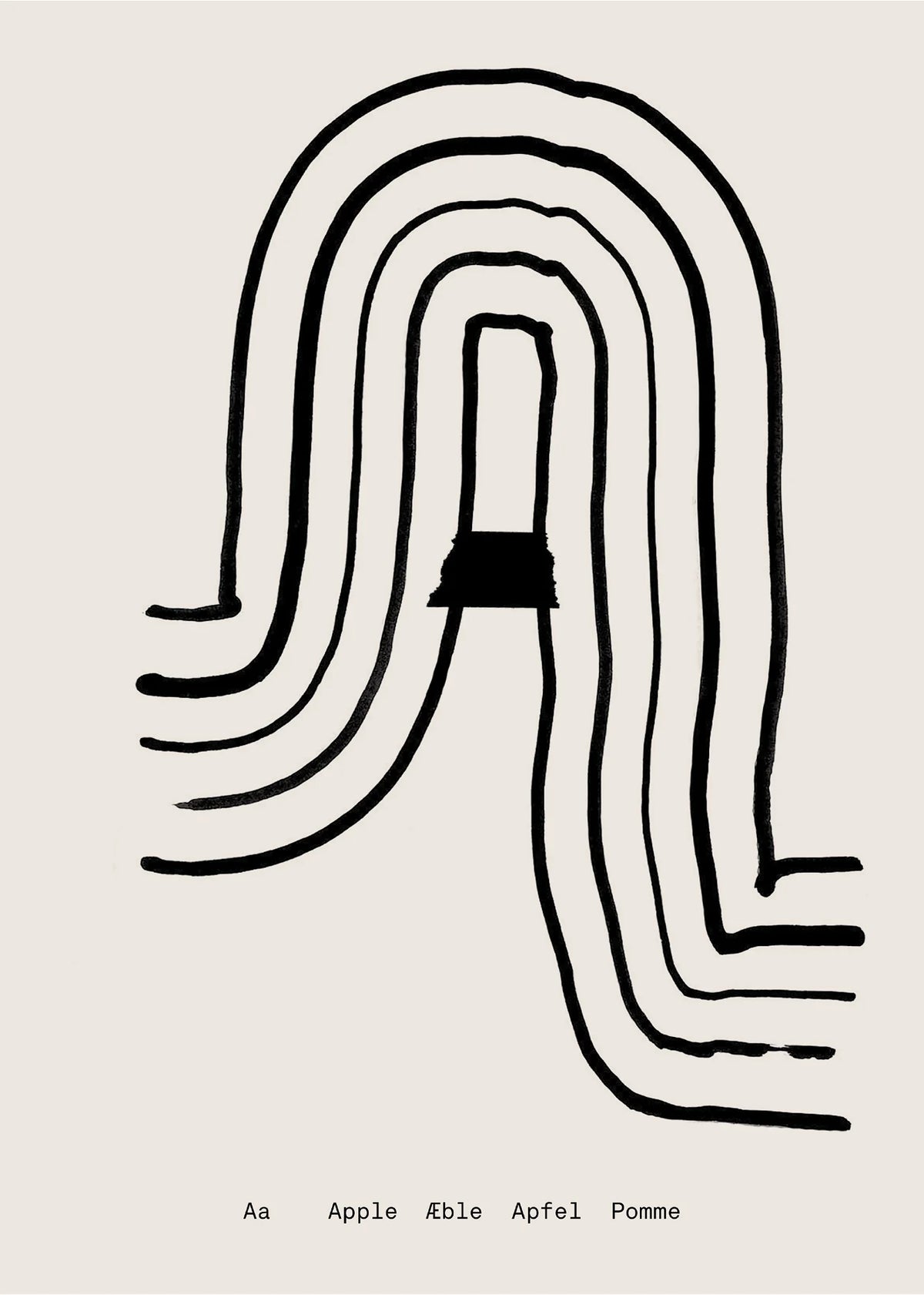 Alphabet Spaghetti by ATWTP - A Print by PAPER COLLECTIVE (paper-collective-alphabet-poster-print-a-print)