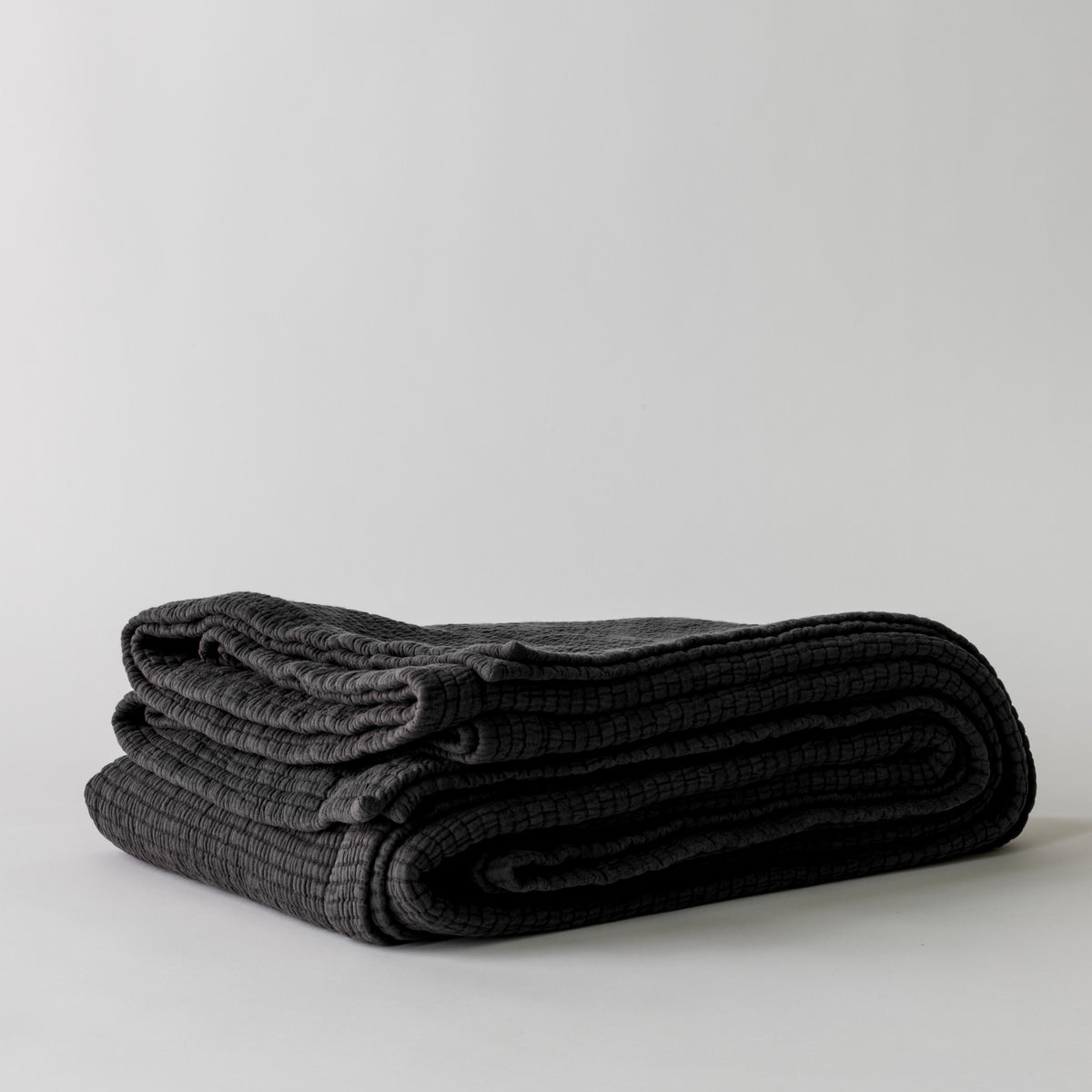 BRICK Bedspread 180X260 | Charcoal by TELL ME MORE (tell-me-more-brick-bedspread-180x260-colours-charcoal)