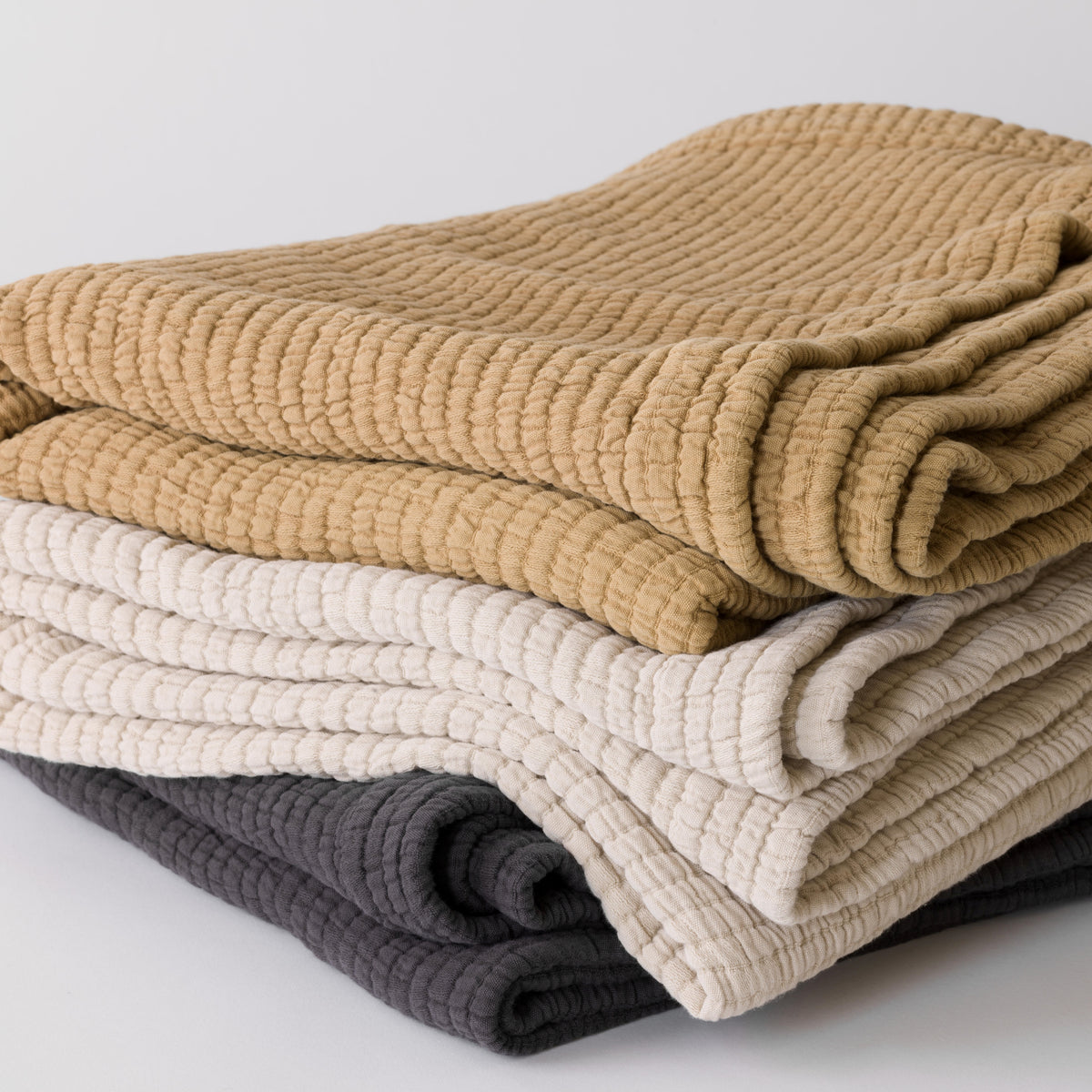 BRICK Bedspread 180X260 | Sand Beige by TELL ME MORE (tell-me-more-brick-bedspread-180x260-colours-sand)