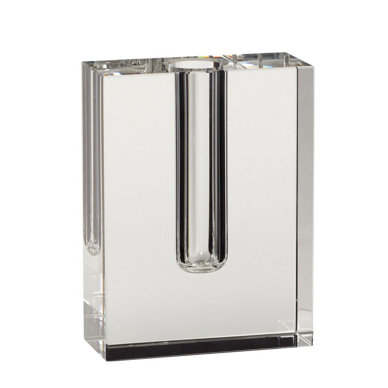 Block Vase | Crystal by HUBSCH (hubsch-block-vase-clear)