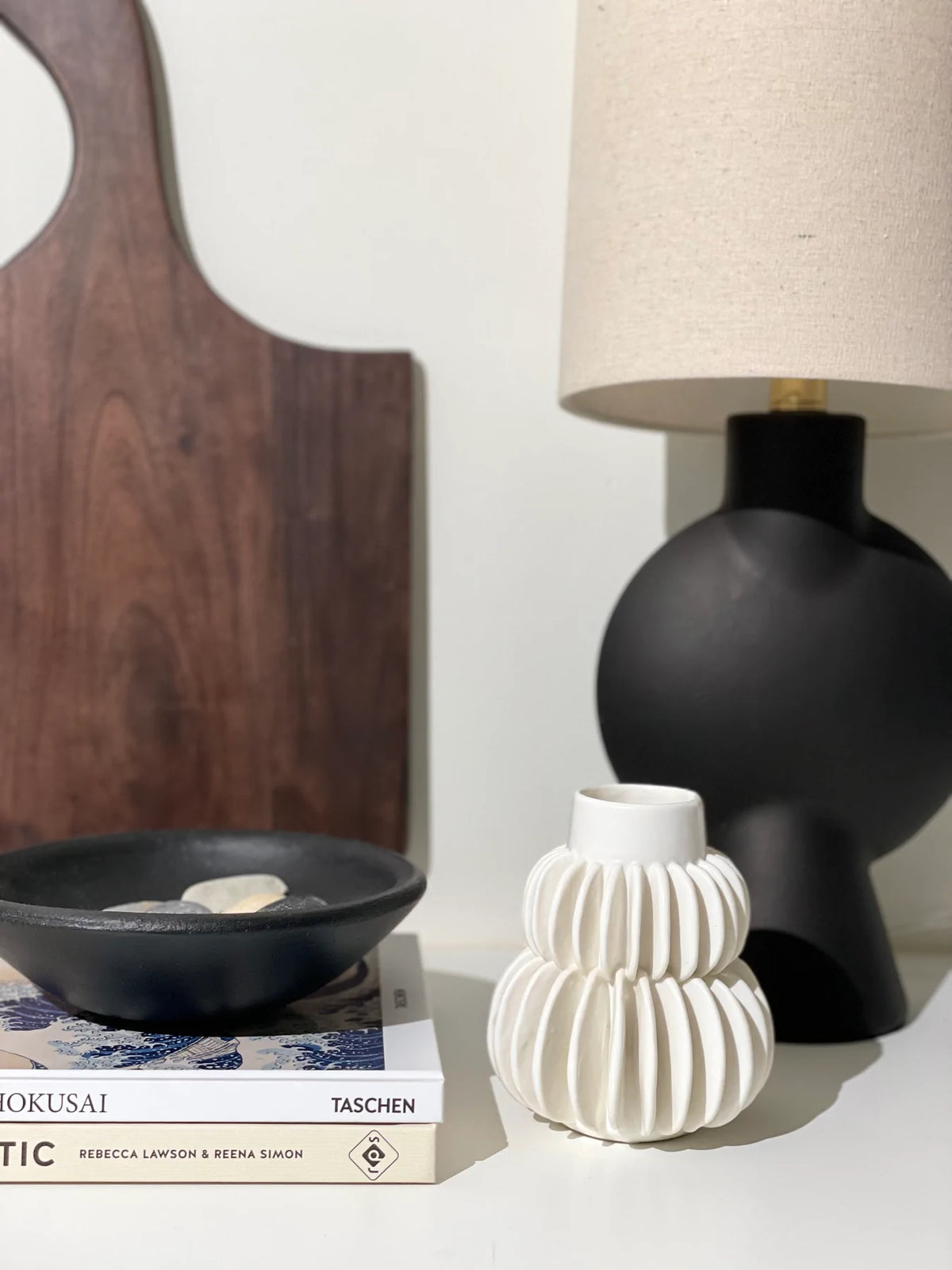 Halfdan Vase | White by BLOOMINGVILLE (bloomingville-remon-vase-clear-glass)