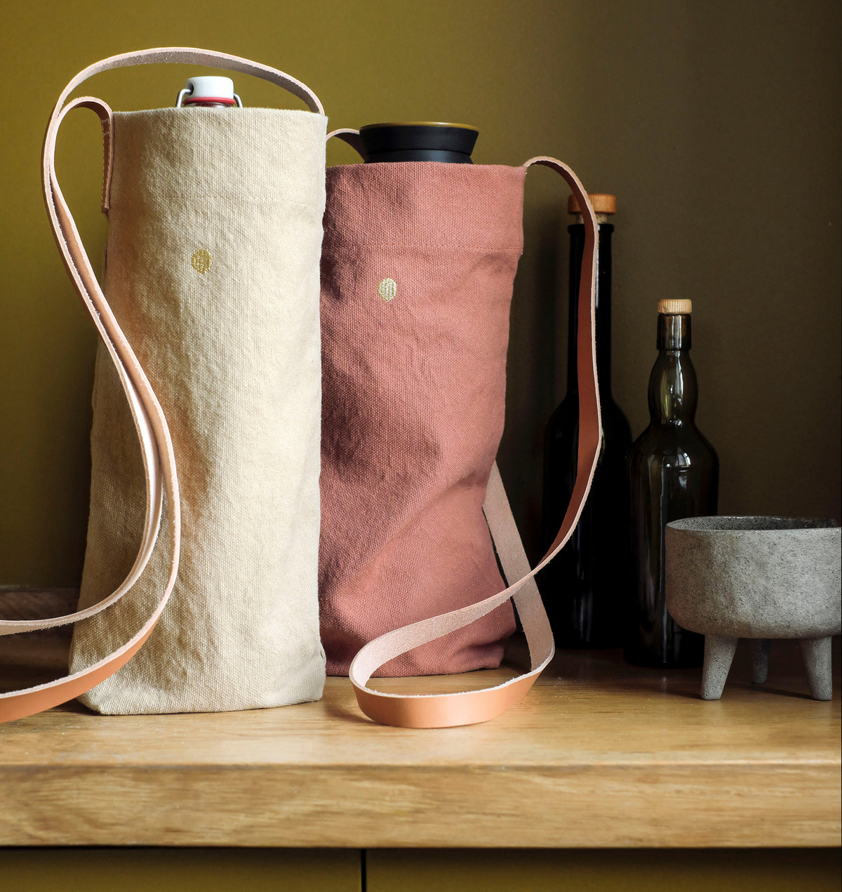 Bottle Bag Iona Ginger by La Cerise Sur Le Gateau (la-cerise-sur-la-gateau-bottle-bag-iona-ginger)