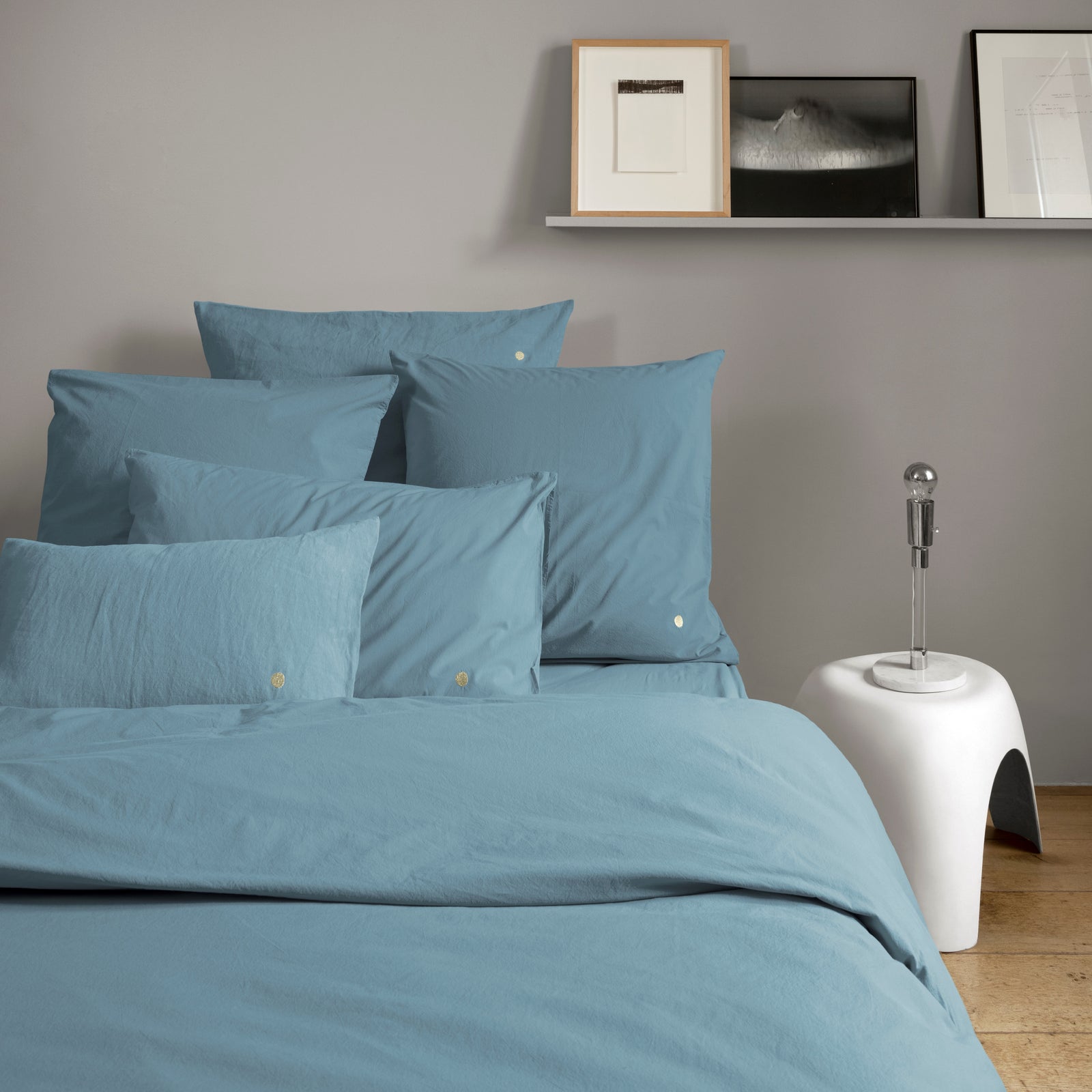 Fitted Sheet Celeste Sardine Single by La Cerise Sur Le Gateau (la-cerise-sur-la-gateau-fitted-sheet-sardine-90)