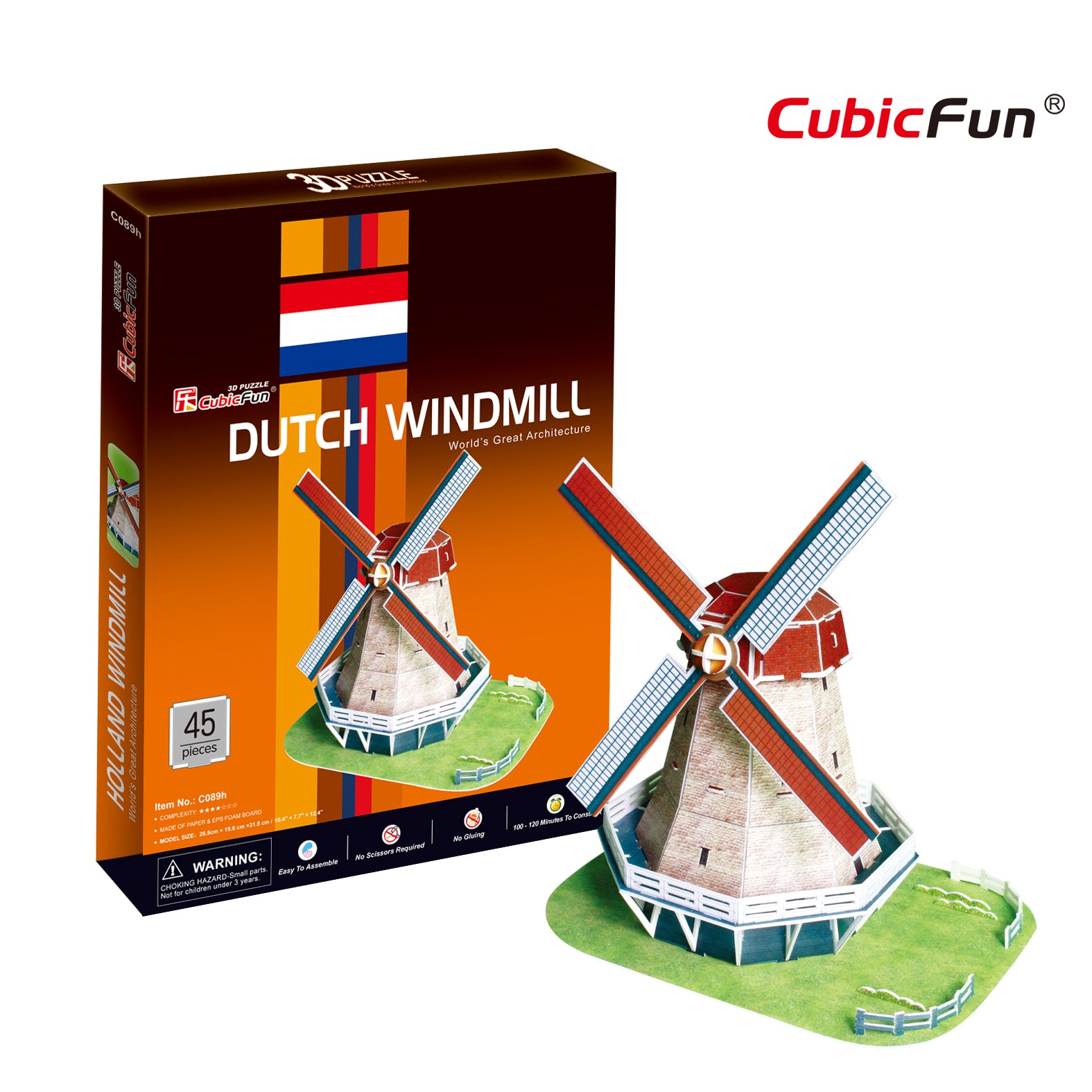 Dutch Windmill, 45pc 3D Puzzle