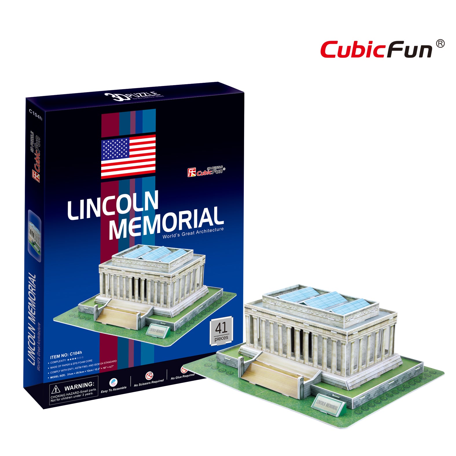 Lincoln Memorial, 41pc 3D Puzzle