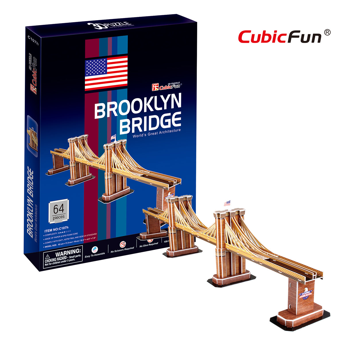 Brooklyn Bridge, 64pc 3D Puzzle