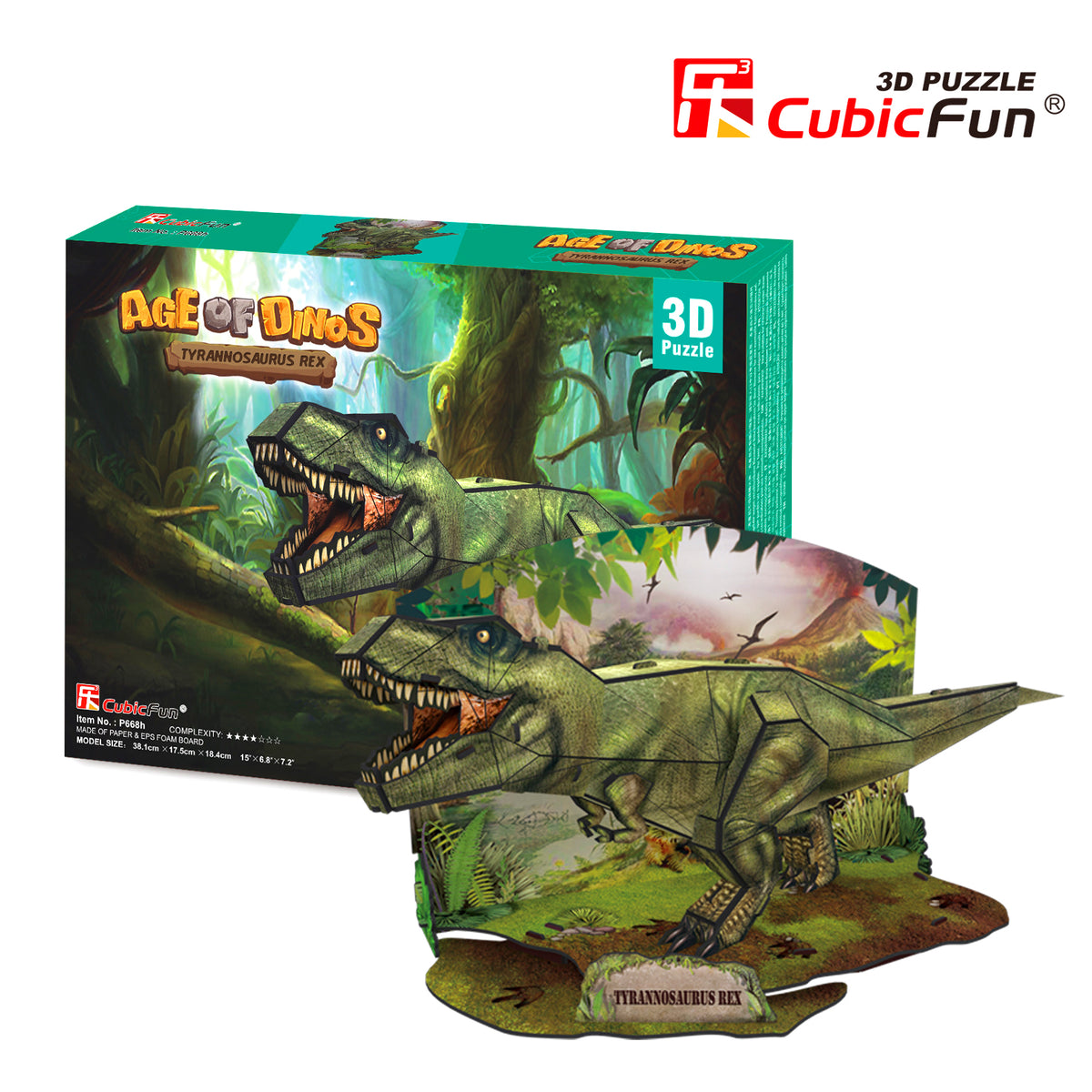 Age of Dinos - Tyrannosaurus Rex (T-Rex), 3D Puzzle