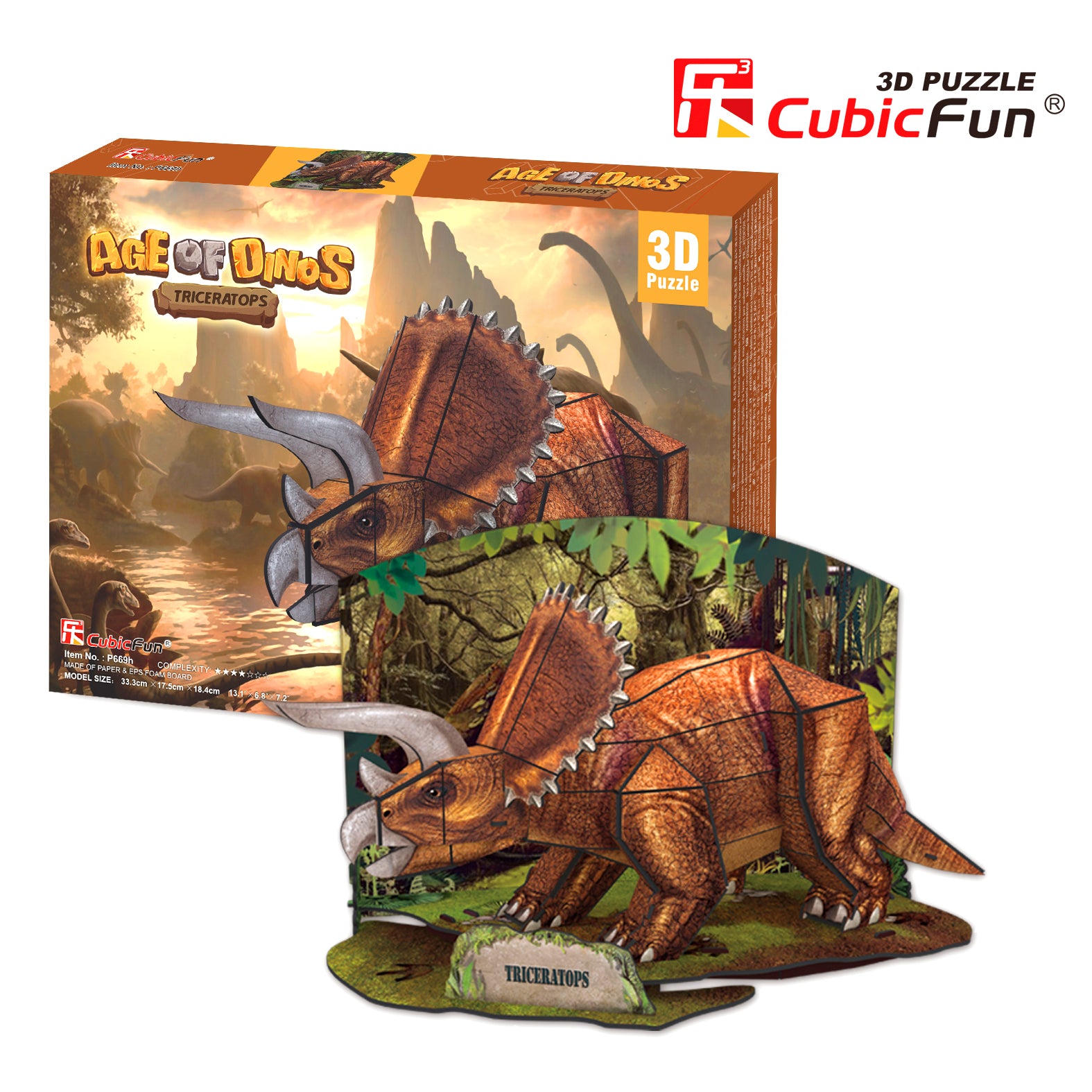 Age of Dinos - Triceratops, 3D Puzzle