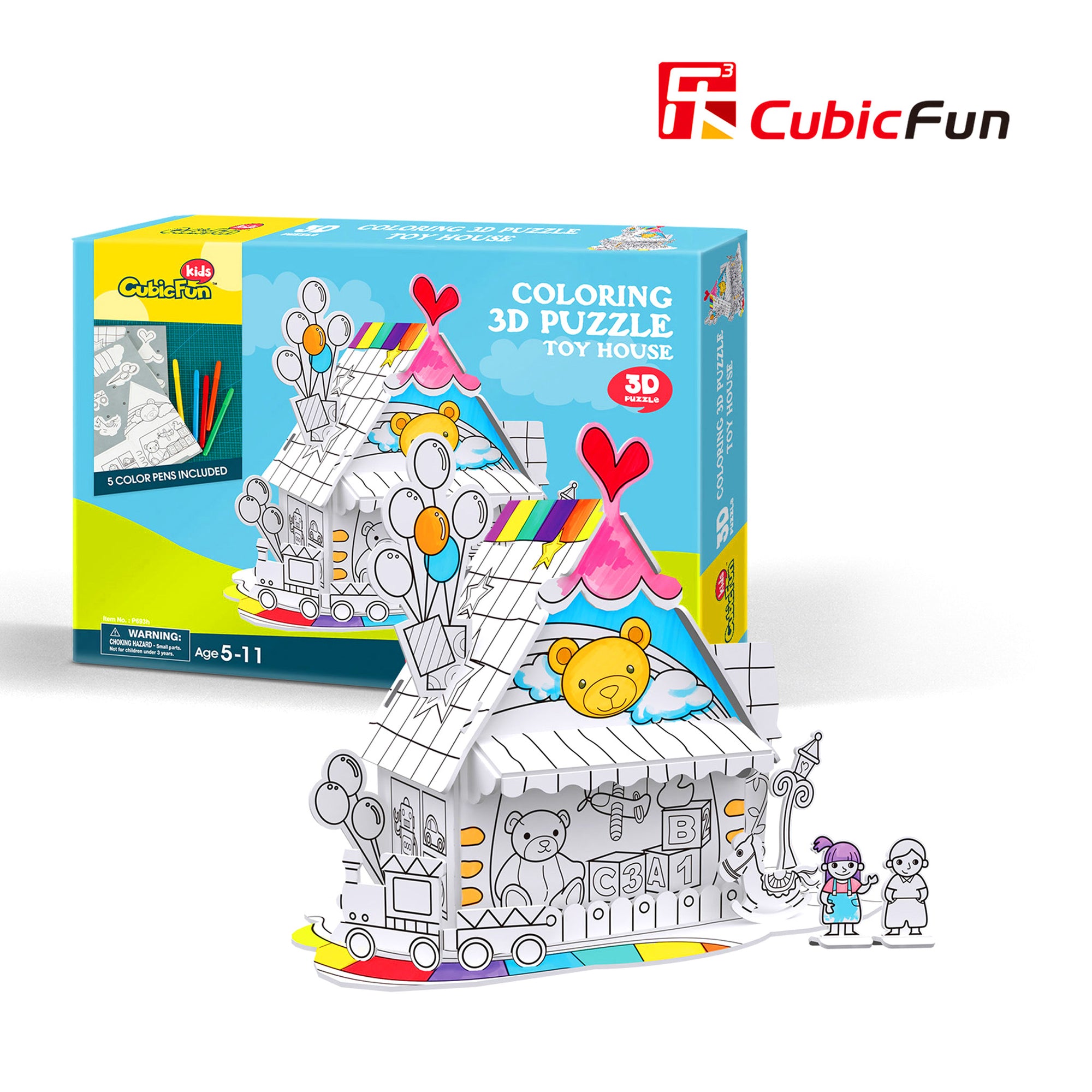 Colouring 3D Puzzle, Toy House