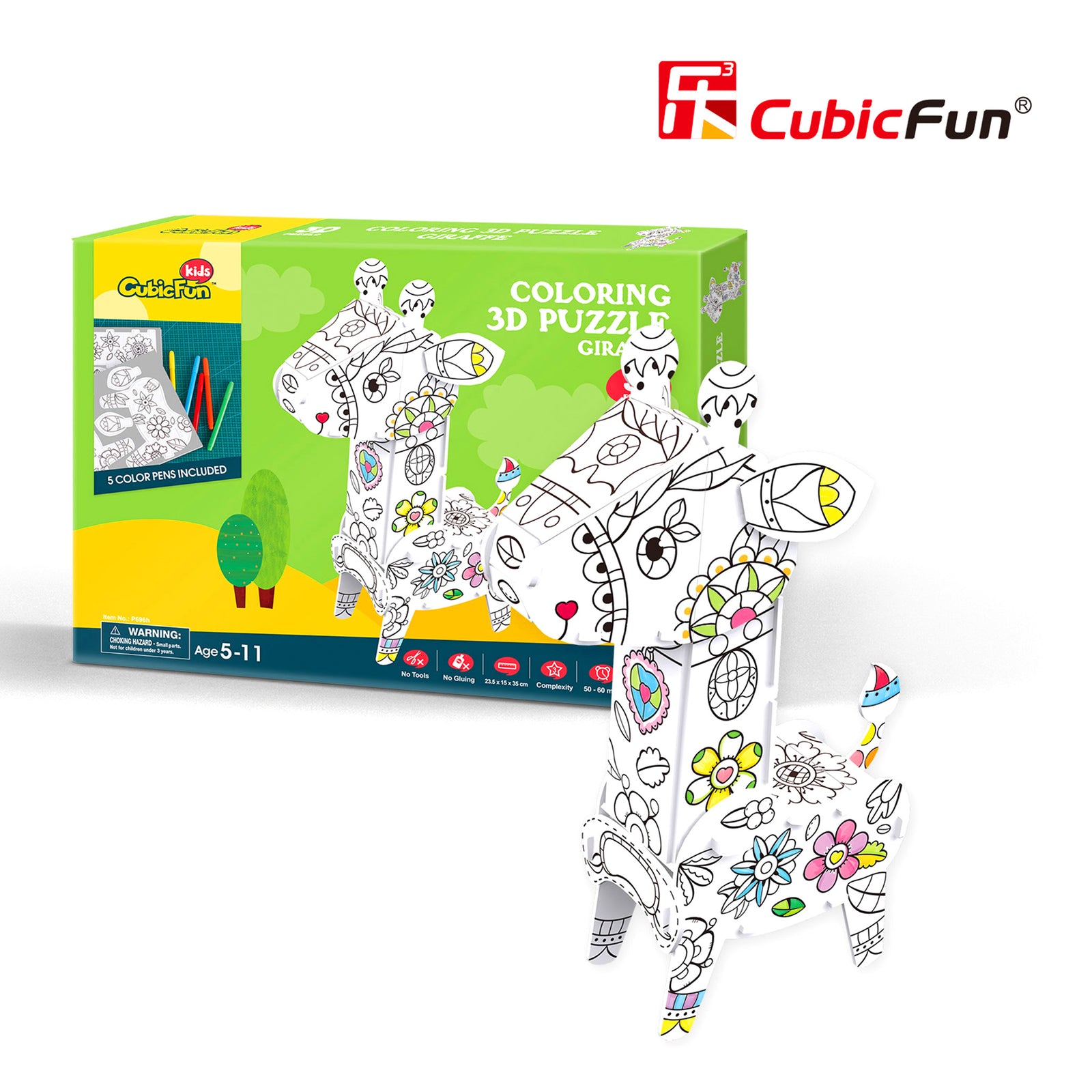 Colouring 3D Puzzle, Giraffe