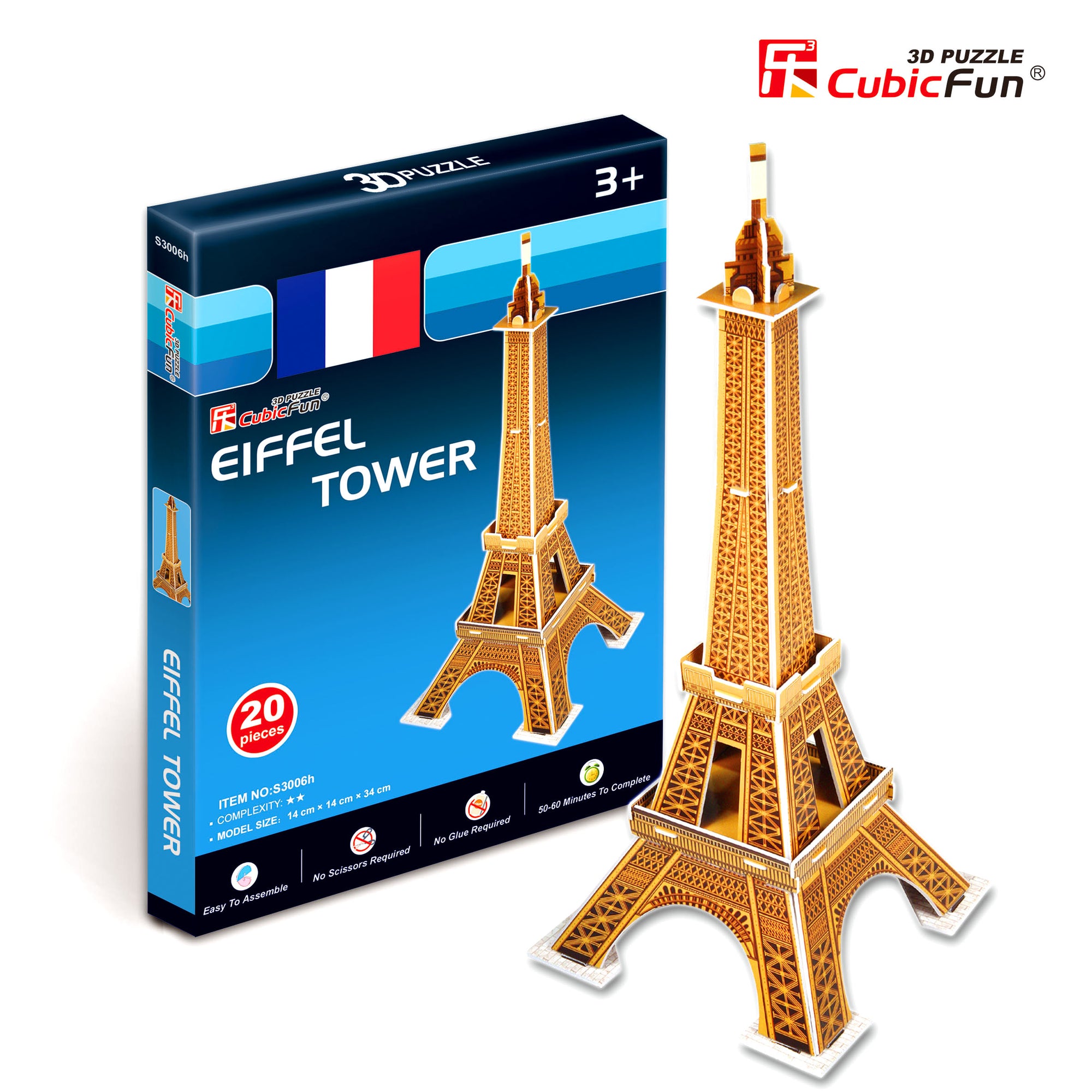 Eiffel Tower, 20pc 3D Puzzle