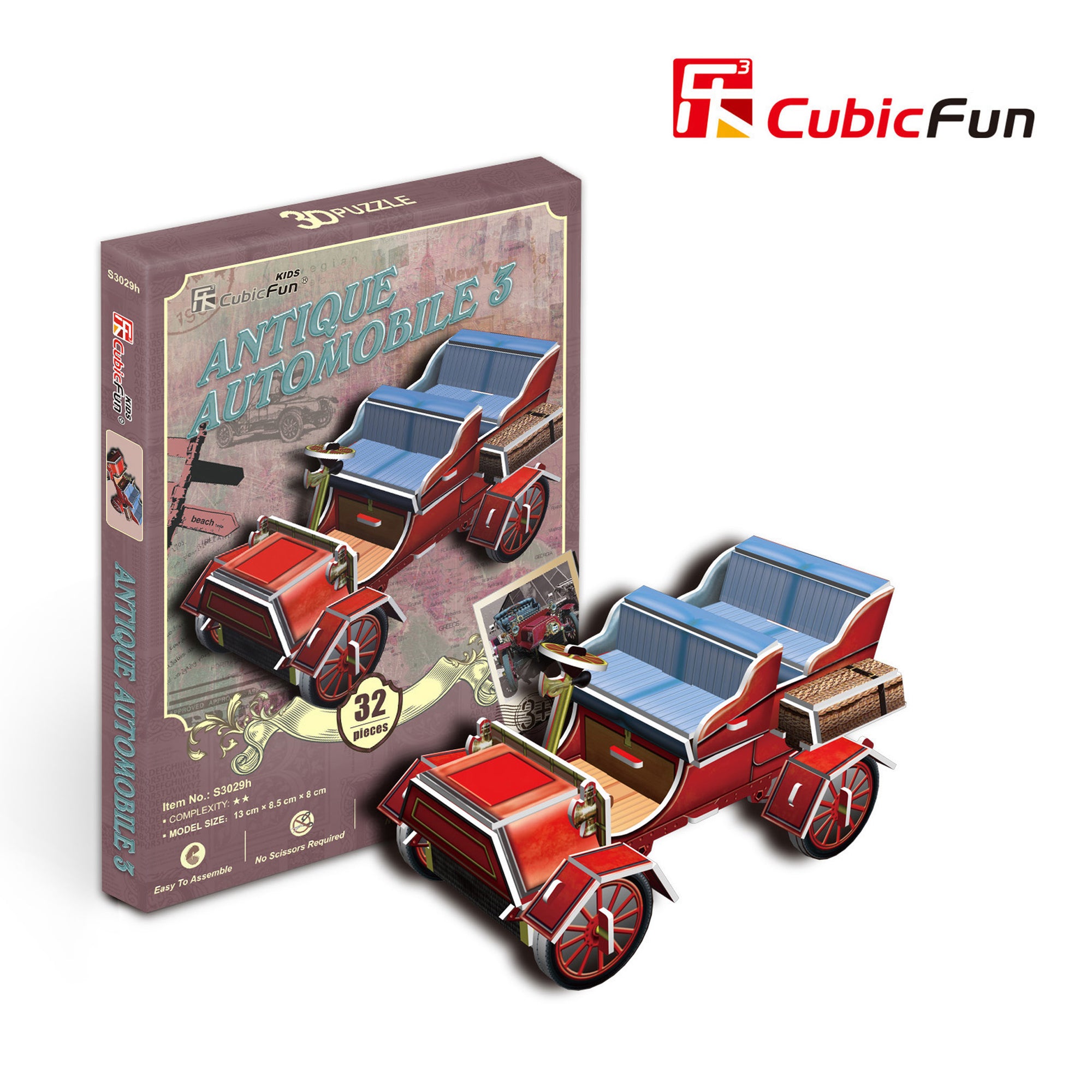 Antique Automobile, 32 pcs 3d Puzzle