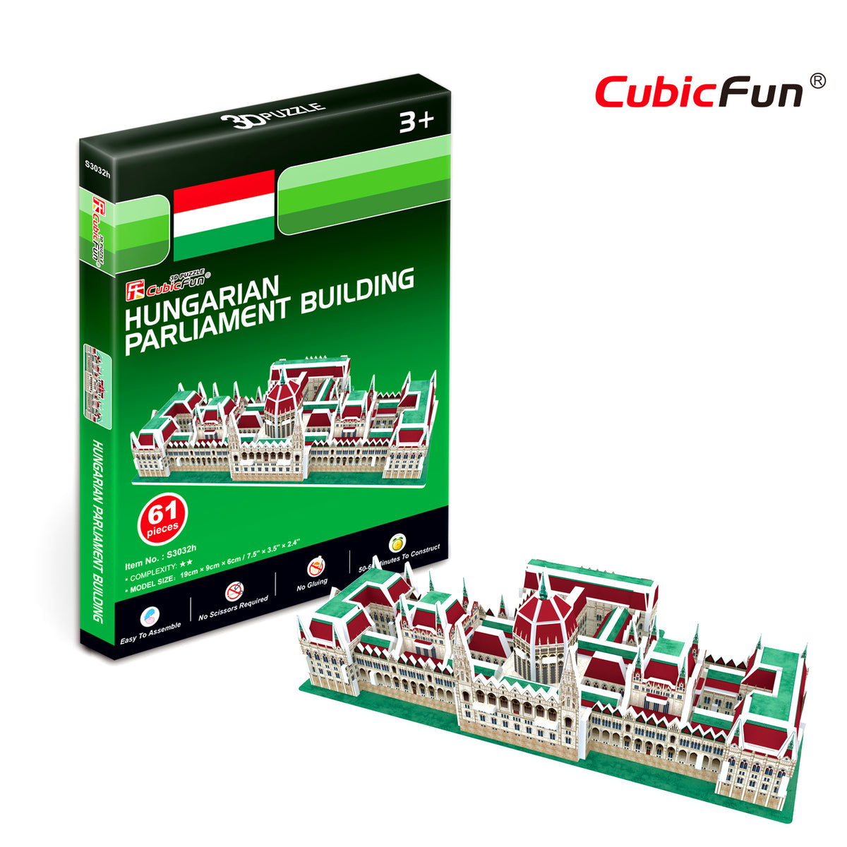 Hungarian Parliament Building, 61pc 3D Puzzle by CUBIC FUN (hungarian-parliament-building-61pc-3d-puzzle)