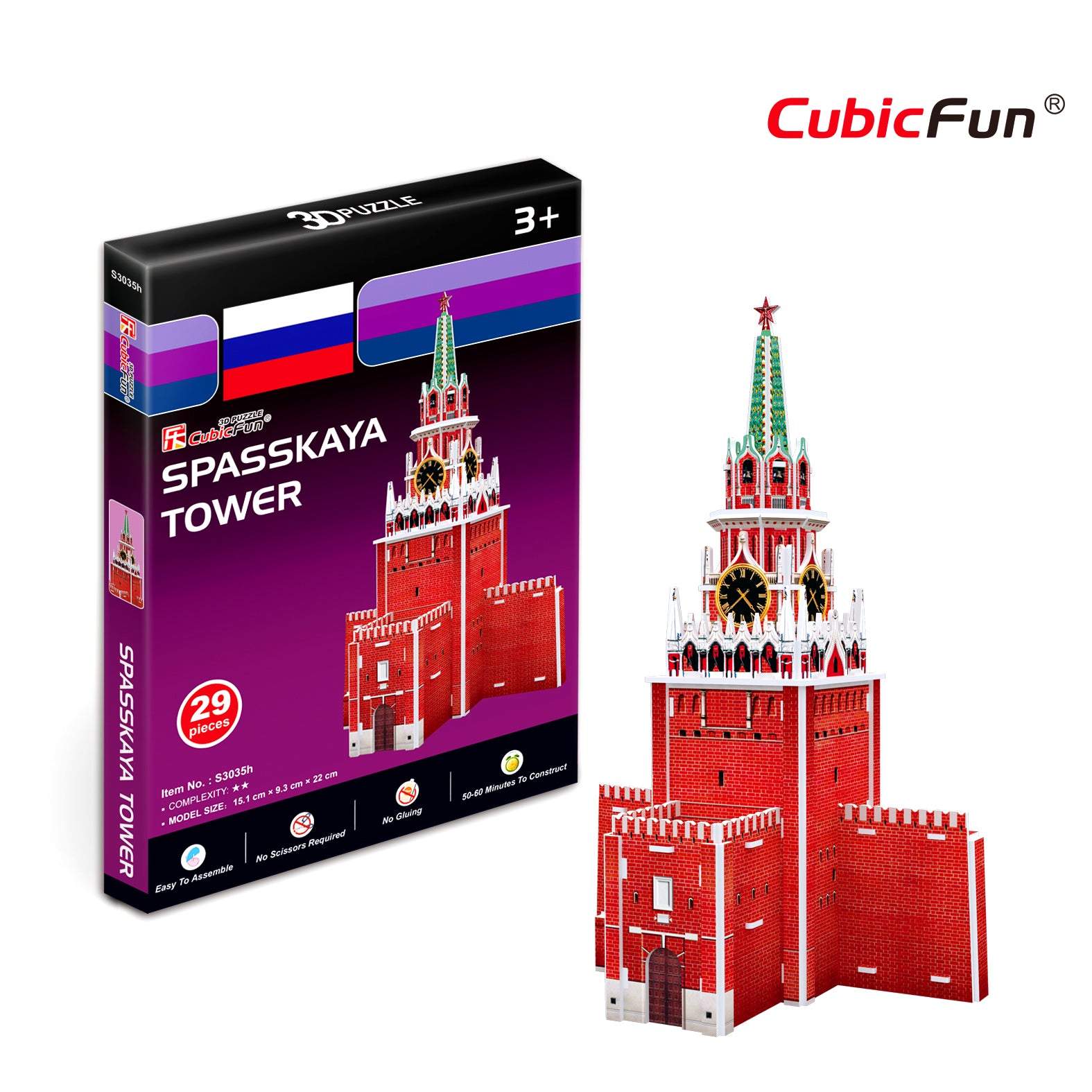 Spasskaya Tower, 29pc 3D Puzzle