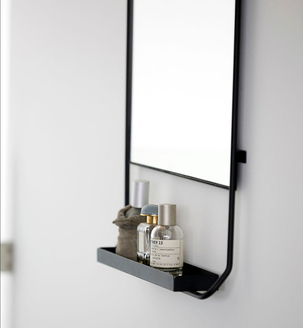 CHIC Mirror w/Shelf | Black by HOUSE DOCTOR (house-doctor-mirror-w-shelf-chic-black-ph0800)