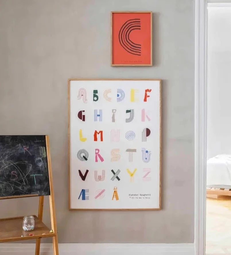 Alphabet Spaghetti by ATWTP - C Print by PAPER COLLECTIVE (paper-collective-alphabet-poster-print-c-print)