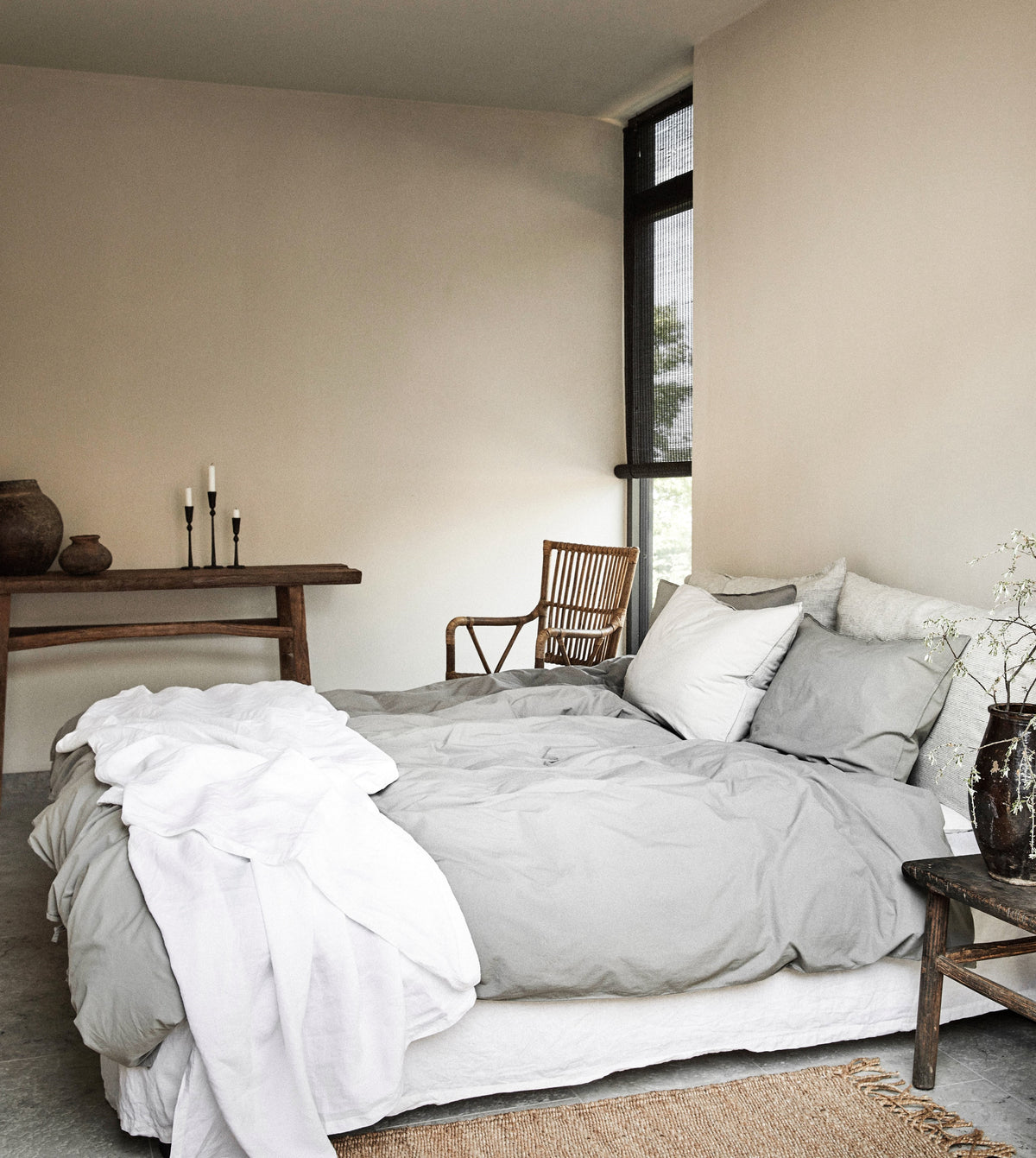 Cotton Pillowcase Set of 2 | Dove by TELL ME MORE (tell-me-more-cotton-pillowcase-set-of-2-dove)