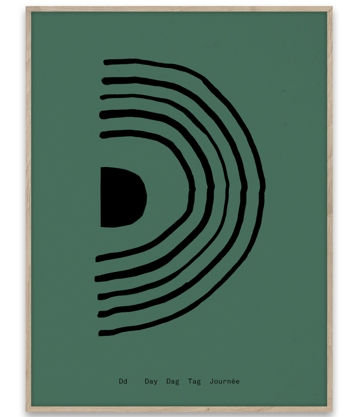 Alphabet Spaghetti by ATWTP - D Print by PAPER COLLECTIVE (paper-collective-alphabet-poster-print-d-print)