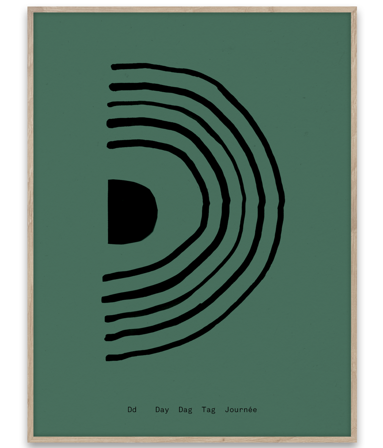 Alphabet Spaghetti by ATWTP - D Print by PAPER COLLECTIVE (paper-collective-alphabet-poster-print-d-print)