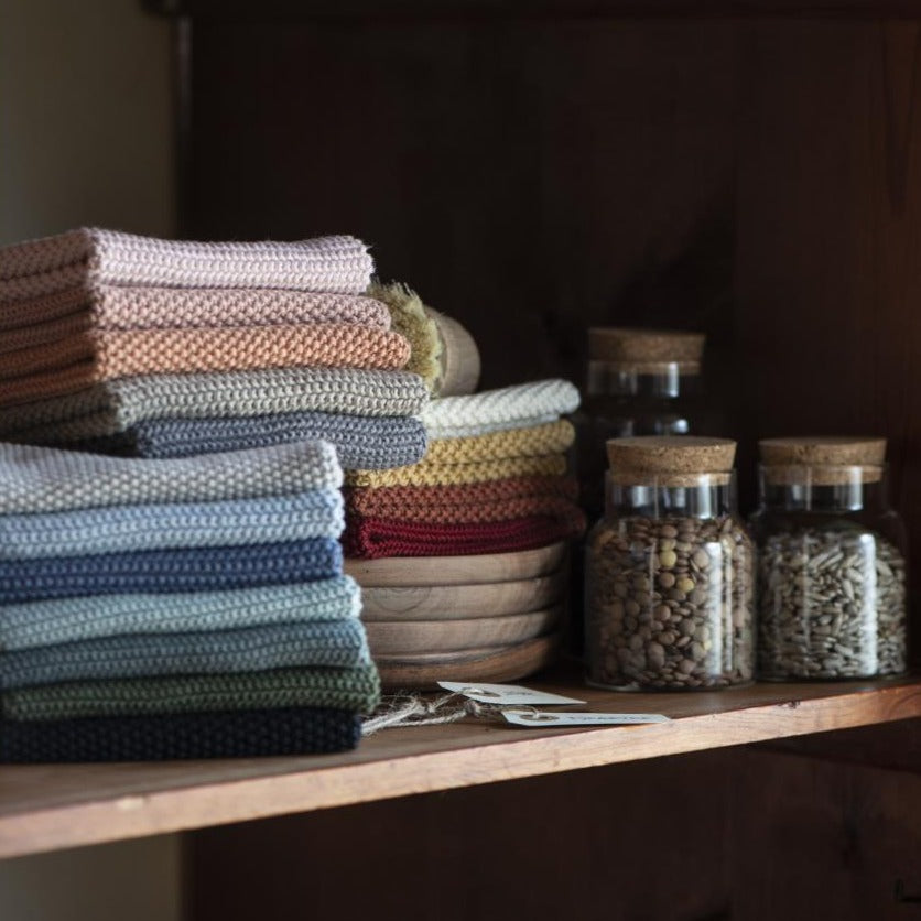 MYNTE Dish Cloth | Moss Green by IB LAURSEN (ib-laursen-dish-cloth-mynte-moss-greeen-knitted)