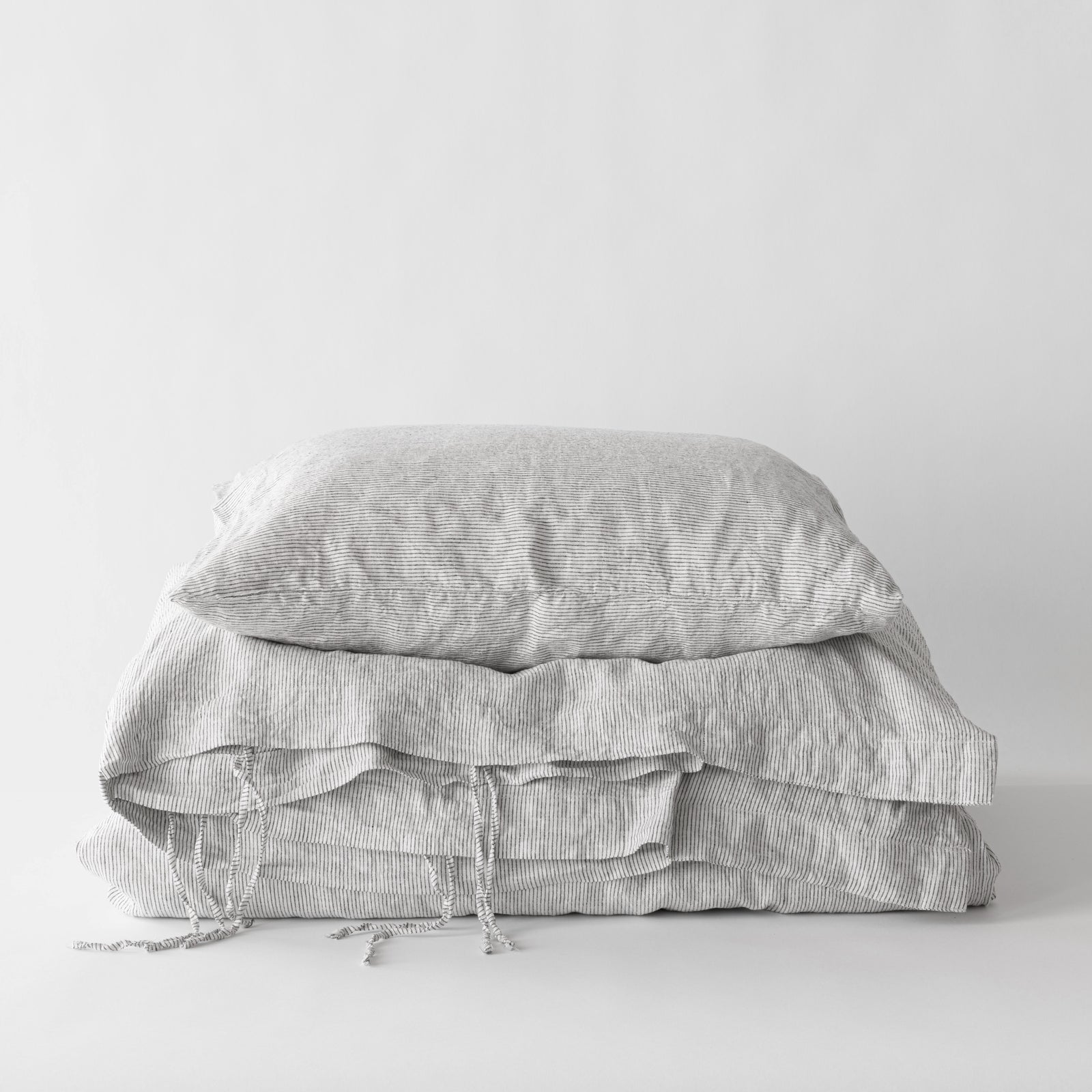 Linen Duvet Cover 150X200 | Pinstripe by TELL ME MORE (tell-me-more-duvet-cover-linen-150x200-colour-pinstripe)