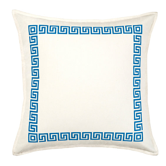 Eco-Accents Greek Key Print Cotton Canvas Cushion