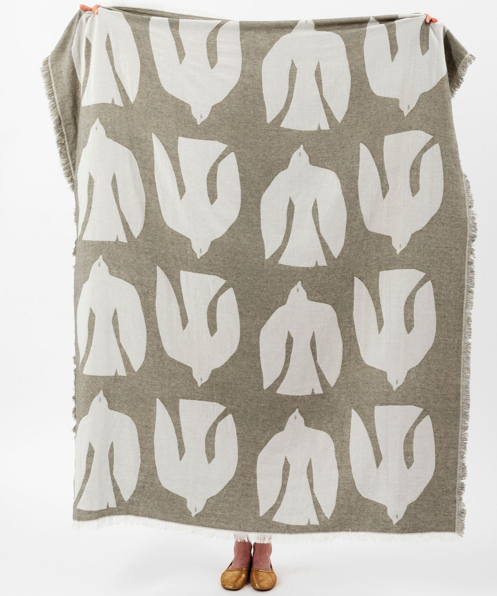 EARLY BIRD Throw | Olive by BRITA (brita-early-bird-throw-olive)