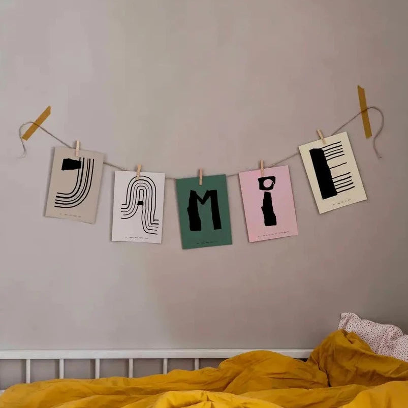 Alphabet Spaghetti by ATWTP - I Print by PAPER COLLECTIVE (paper-collective-alphabet-poster-print-i-print)