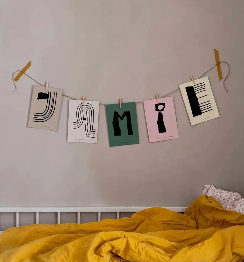 Alphabet Spaghetti by ATWTP - J Print by PAPER COLLECTIVE (paper-collective-alphabet-poster-print-j-print)