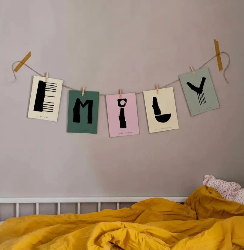 Alphabet Spaghetti by ATWTP - Y Print by PAPER COLLECTIVE (paper-collective-alphabet-poster-print-y-print)