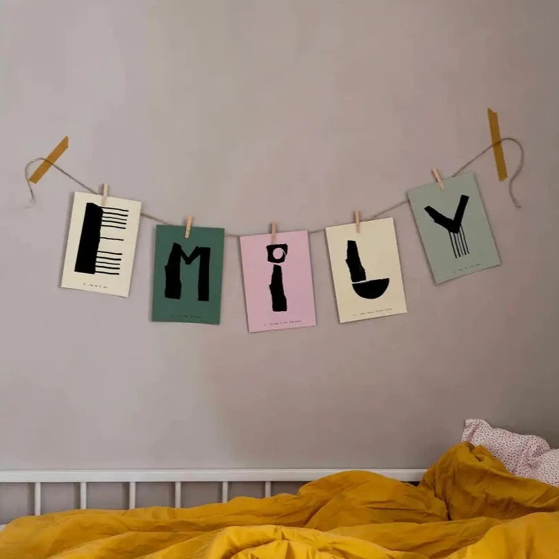 Alphabet Spaghetti by ATWTP - I Print by PAPER COLLECTIVE (paper-collective-alphabet-poster-print-i-print)