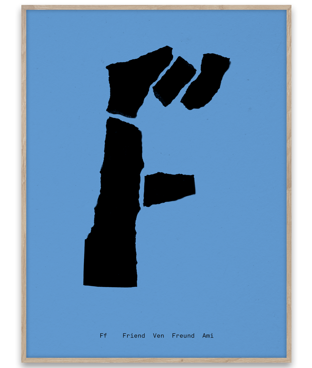 Alphabet Spaghetti by ATWTP - F Print by PAPER COLLECTIVE (paper-collective-alphabet-poster-print-f-print)