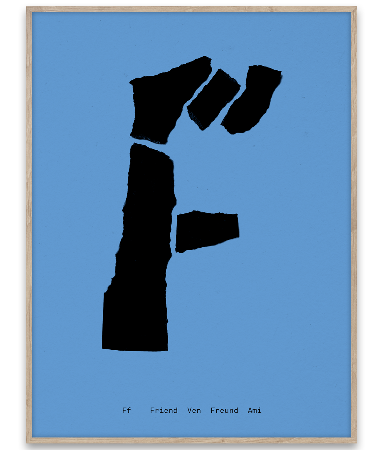 Alphabet Spaghetti by ATWTP - F Print by PAPER COLLECTIVE (paper-collective-alphabet-poster-print-f-print)