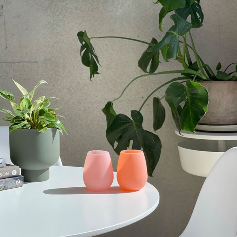 FEGG Silicone Tumblers | Peach+Petal by PORTER GREEN (fegg-unbreakable-silicone-tumblers-peach-petal)