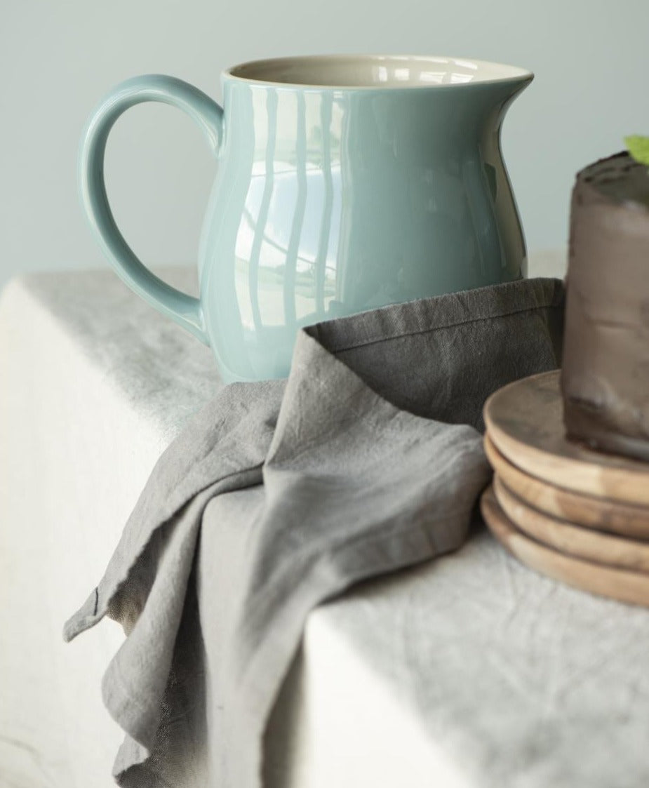FREJA Cotton/Linen Tea Towel | Smoke