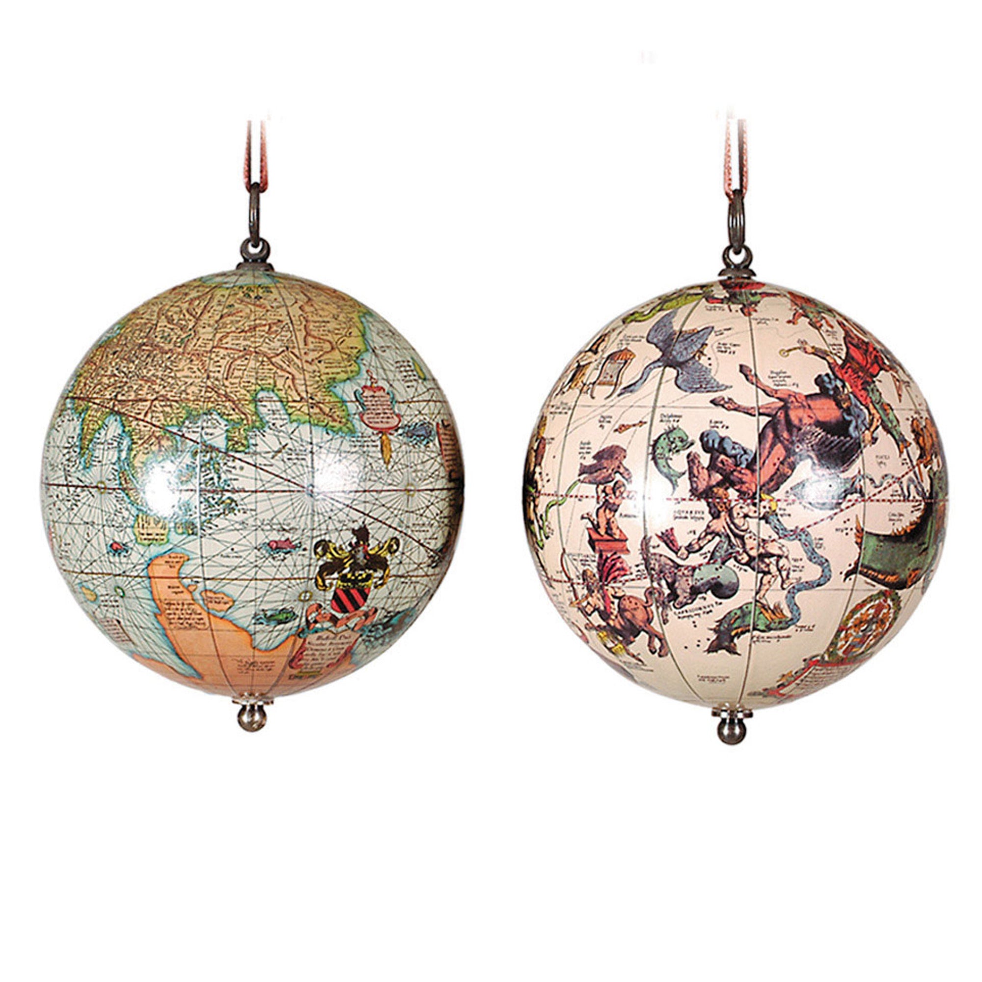 The Earth & The Heavens, 2 Piece Hanging Globe Set